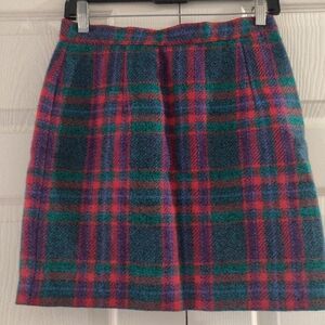 Vintage Austin Reed Tweed Plaid Mini Skirt
